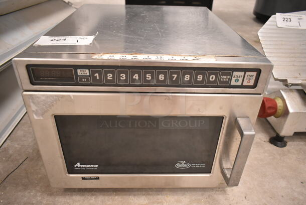 Amana HDC12A2 Stainless Steel Commercial Countertop Microwave Oven. 120 Volts, 1 Phase. (front room) - Image 1 of 3