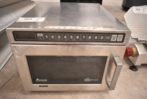 Amana HDC12A2 Stainless Steel Commercial Countertop Microwave Oven. 120 Volts, 1 Phase. (front room)