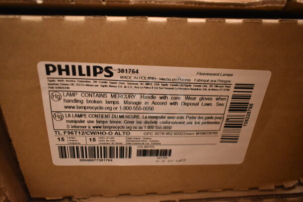 2 Boxes of 15 Philips 381764 Fluorescent Lightbulbs. 2 Times Your Bid! (front room) - Image 1 of 2