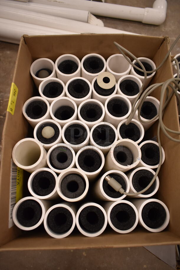 ALL ONE MONEY! Lot of 2 Boxes of Various Items Including Computer Mouses and PVC Pipes. (front room) - Image 5 of 11