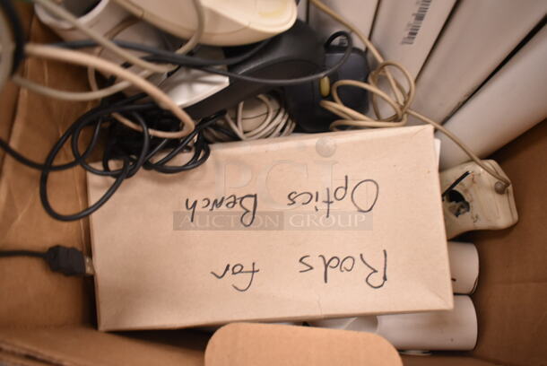 ALL ONE MONEY! Lot of 2 Boxes of Various Items Including Computer Mouses and PVC Pipes. (front room) - Image 7 of 11