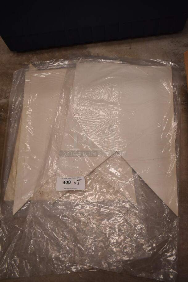 ALL ONE MONEY! Lot of 3 White Banner Pieces. (front room) - Image 1 of 4