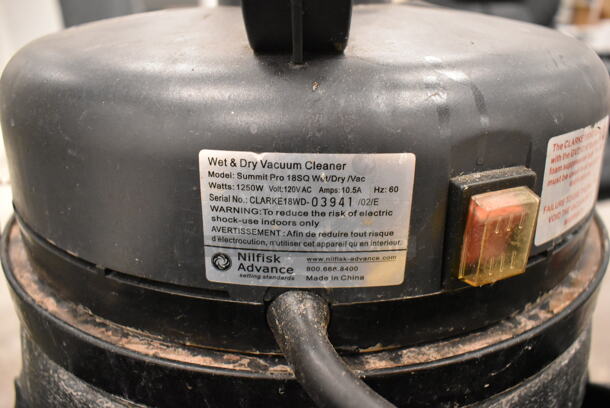 Nilfisk Advance Summit Pro 18SQ Metal Floor Cleaning Machine. 120 Volts, 1 Phase. (front room) - Image 7 of 7