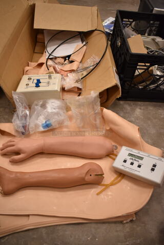 ALL ONE MONEY! Lot of Various Items Including LaerdalSimMan & AirMan Regulator Unit, 2 Dummy Arms. (front room)