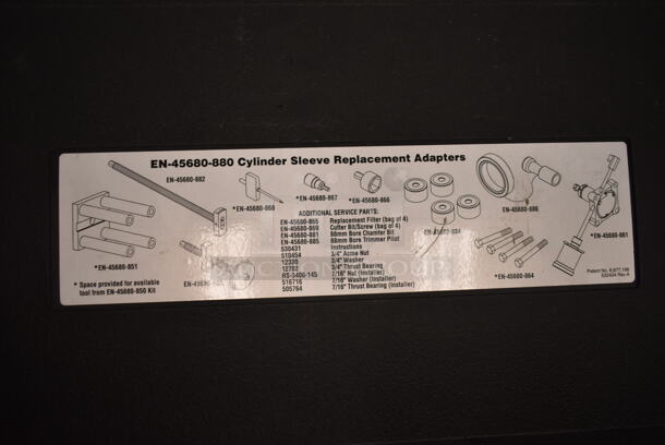 2 EN-45680-880 Cylinder Sleeve Replacement Adapters in Hard Case. 2 Times Your Bid! (front room) - Image 4 of 5