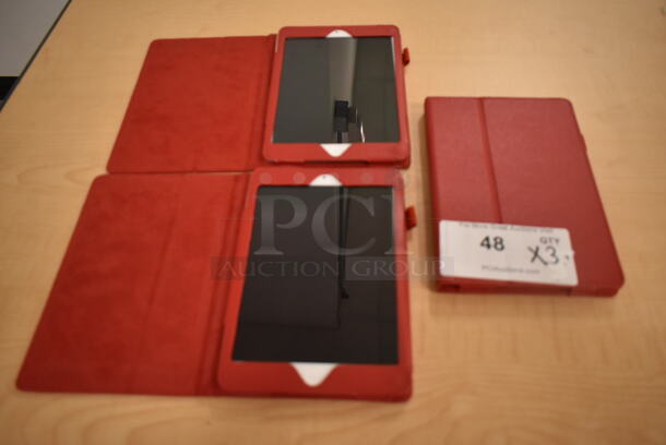 3 Apple A1432 iPads w/ Red Cases. 3 Times Your Bid! (front room) - Image 1 of 12