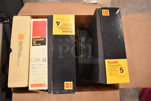 Kodak Ektagraphic III A Carousel Projector in Hard Case w/ 5 Slide Trays. 115 Volts, 1 Phase. (front room) - Image 6 of 12