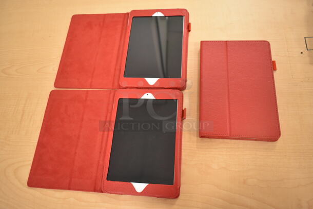 3 Apple A1432 iPads w/ Red Cases. 3 Times Your Bid! (front room) - Image 1 of 12