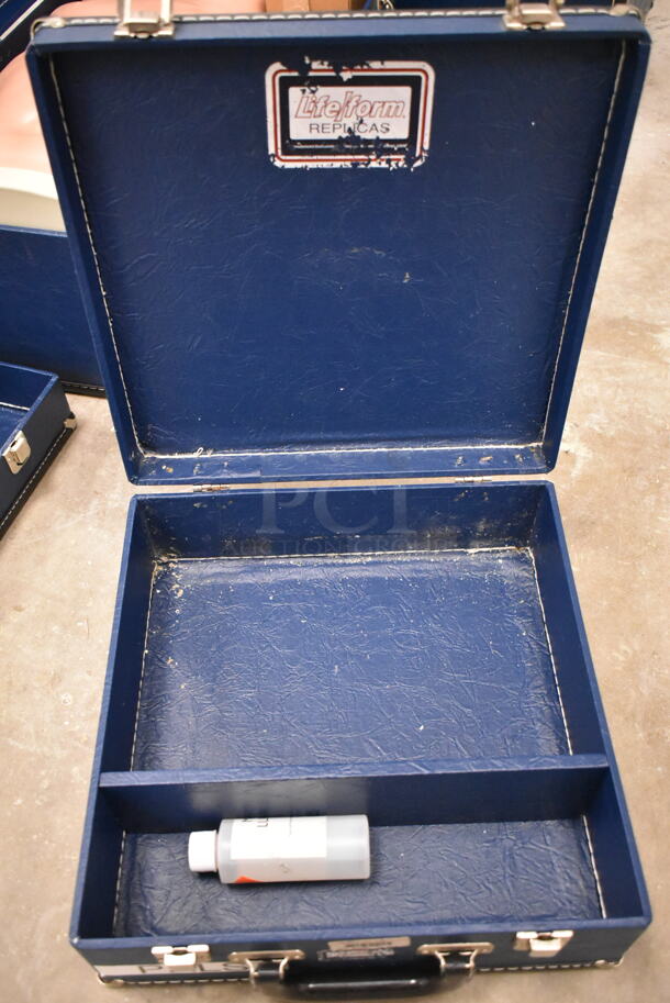 5 Various Hard Blue Cases w/ 1 Training Dummy Torso, 1 Training Arm. 5 Times Your Bid! (front room) - Image 3 of 12