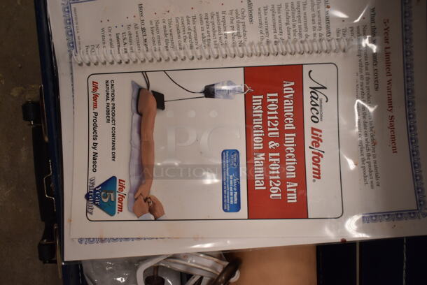 5 Various Hard Blue Cases w/ 1 Training Dummy Torso, 1 Training Arm. 5 Times Your Bid! (front room) - Image 7 of 12
