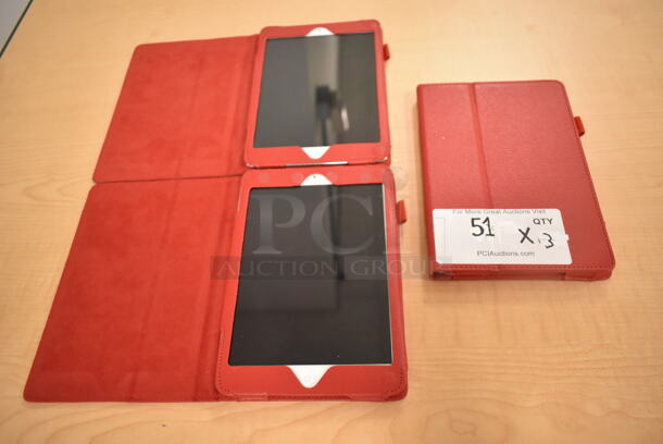 3 Apple A1432 iPads w/ Red Cases. 3 Times Your Bid! (front room) - Image 1 of 12