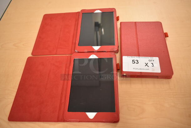 3 Apple A1432 iPads w/ Red Cases. 3 Times Your Bid! (front room) - Image 1 of 12