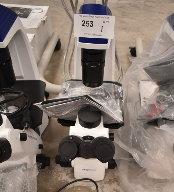 Fisher Metal Countertop Microscope. 100-240 Volts, 1 Phase. (front room) - Image 1 of 9
