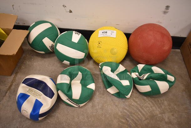 8 Balls; 6 Volleyball and 2 Playground Balls. 8 Times Your Bid! (front room) - Image 1 of 9