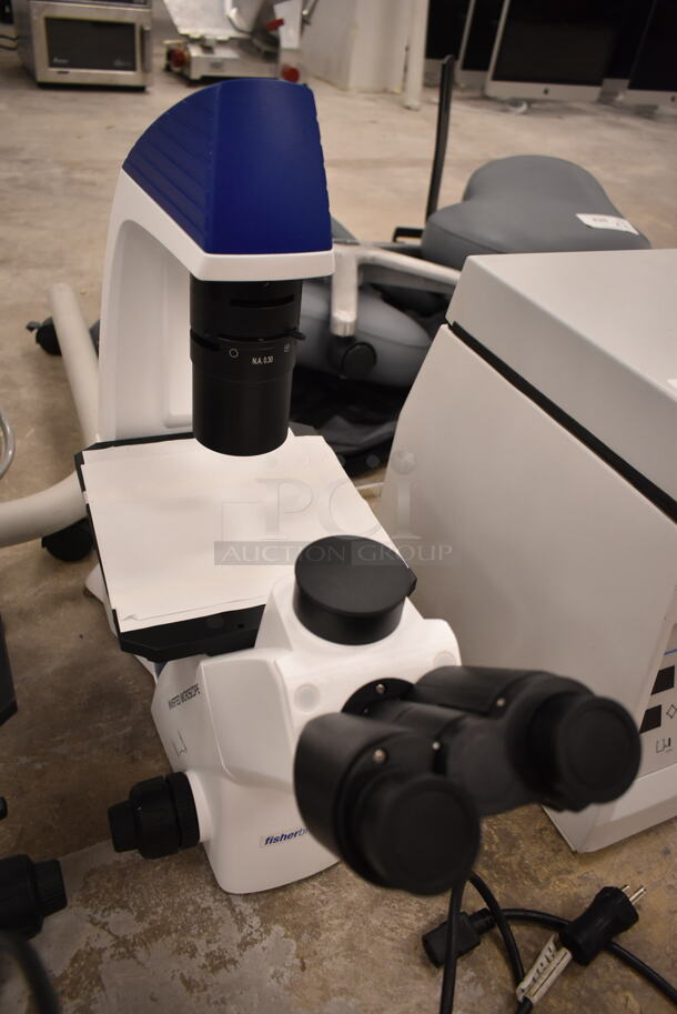Fisher Metal Countertop Microscope w/ Clear Cover. 100-240 Volts, 1 Phase. (front room) - Image 6 of 8