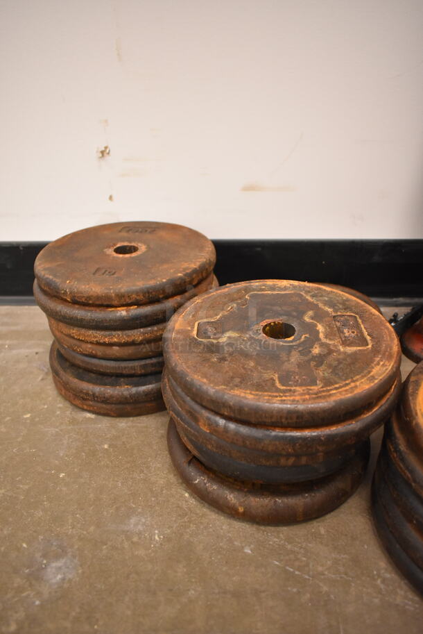 ALL ONE MONEY! Lot of Various Items Including Metal Weight Plates and Bench Cushion. (front room) - Image 3 of 12