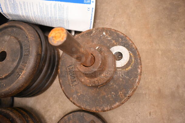 ALL ONE MONEY! Lot of Various Items Including Metal Weight Plates and Bench Cushion. (front room) - Image 12 of 12
