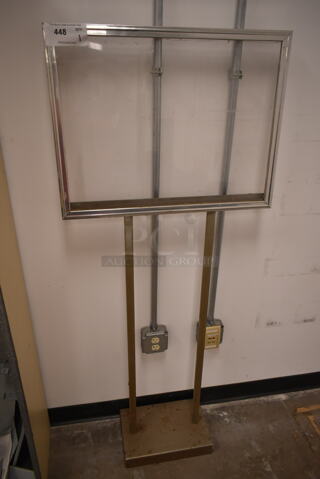 Chrome Finish Sign Stand. (front room)