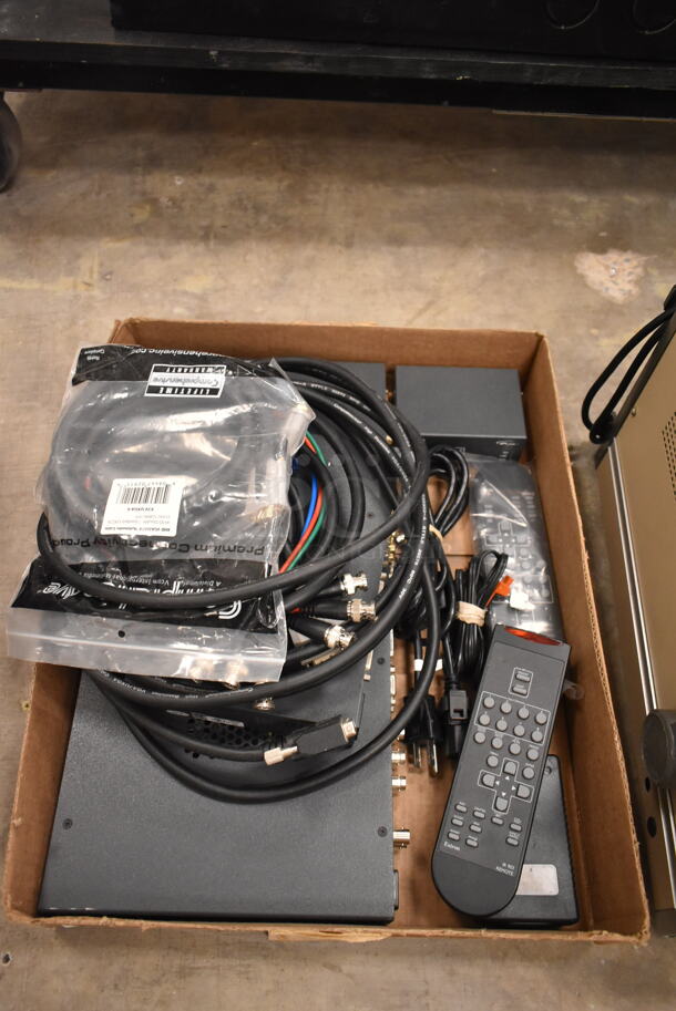 ALL ONE MONEY! Lot of Extron IN1508 Scaling Presentation Switcher, Extron VGA Distribution Amplifier, Extrop IPL T S2 and Cables. (front room) - Image 2 of 12