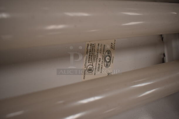 10 White Metal Ceiling Mount Fluorescent Light Fixtures. 10 Times Your Bid! (front room) - Image 6 of 9