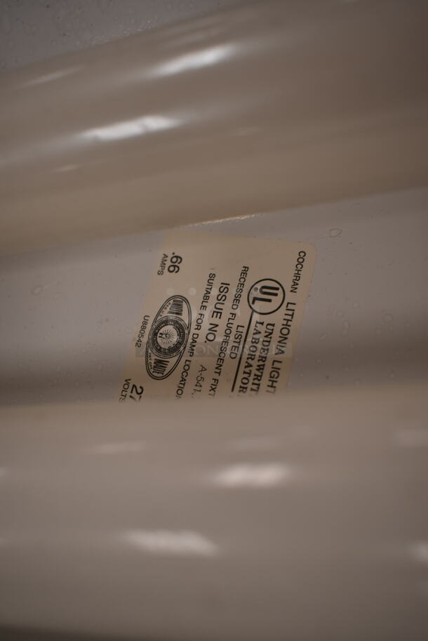 10 White Metal Ceiling Mount Fluorescent Light Fixtures. 10 Times Your Bid! (front room) - Image 7 of 9