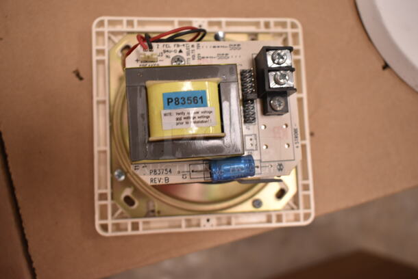 Box of 10 System Sensor SPCWL-BP10 White Round Ceiling Speakers. (front room) - Image 4 of 6