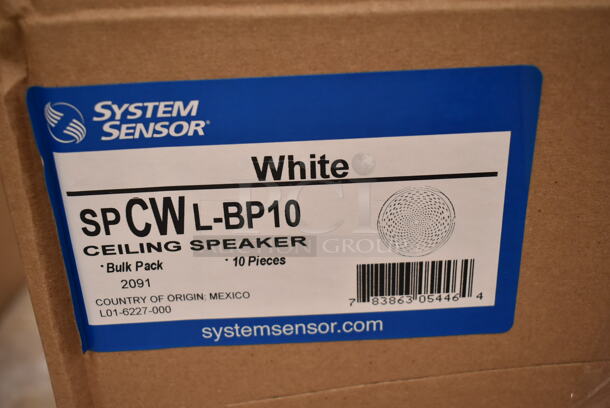 Box of 10 System Sensor SPCWL-BP10 White Round Ceiling Speakers. (front room) - Image 5 of 6