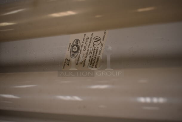 10 White Metal Ceiling Mount Fluorescent Light Fixtures. 10 Times Your Bid! (front room) - Image 4 of 6