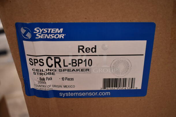 Box of 10 System Sensor SPSCRL-BP10 White Round Ceiling Speaker Strobe. (front room) - Image 5 of 9