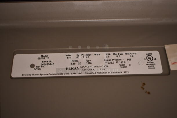 Elkay EZFS8_1B Metal Wall Mount Water Fountain. 115 Volts, 1 Phase. (front room) - Image 5 of 5