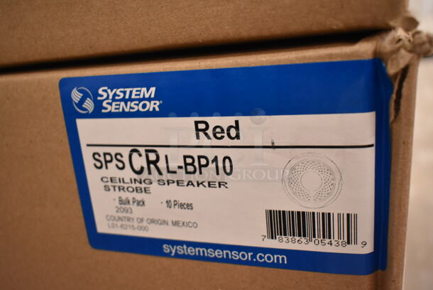 Box of 10 System Sensor SPSCRL-BP10 White Round Ceiling Speaker Strobe. (front room) - Image 9 of 9