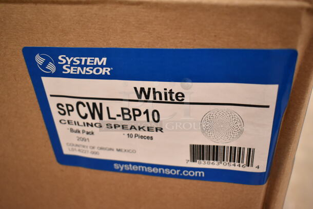 Box of 10 System Sensor SPCWL-BP10 White Round Ceiling Speaker. (front room) - Image 6 of 9