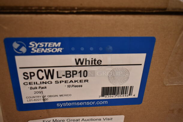 Box of 10 System Sensor SPCWL-BP10 White Round Ceiling Speaker. (front room) - Image 7 of 9