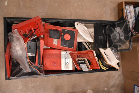 ALL ONE MONEY! Lot of Various Items Including Fire Alarms. (front room)