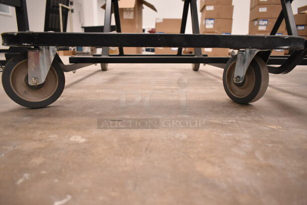 3 Steelcase 490D Black Metal Dolly Stands on Commercial Casters. 3 Times Your Bid! (front room) - Image 3 of 6