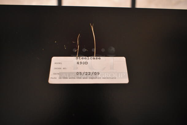 3 Steelcase 490D Black Metal Dolly Stands on Commercial Casters. 3 Times Your Bid! (front room) - Image 6 of 6