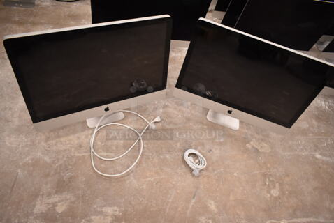 2 Apple A1312 27" iMac Desktop All In One Computer. One Screen Is Cracked. 100-240 Volts, 1 Phase. 2 Times Your Bid! (front room)