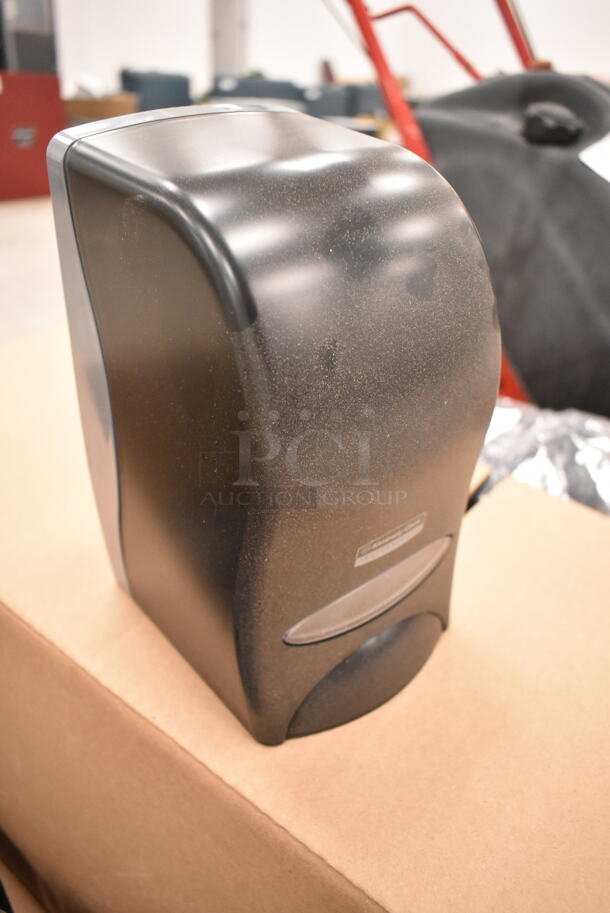 ALL ONE MONEY! Lot of 6 Kimberly-Clark Black Poly Wall Mount Soap Dispensers. (front room) - Image 2 of 6