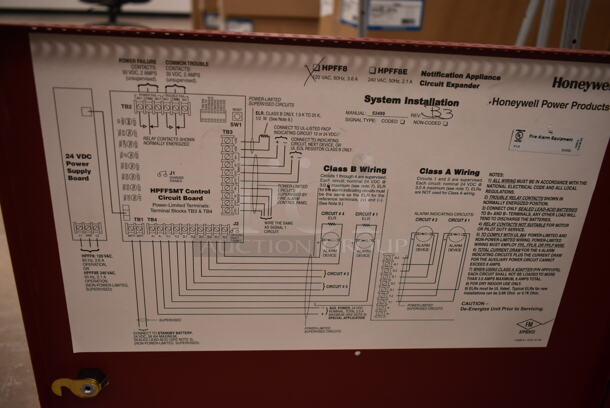 Honeywell HPFF8 Red Metal Fire Alarm Panel. (front room) - Image 6 of 7