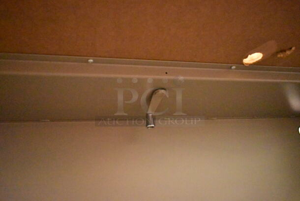 Wood Pattern Desk on Casters. (back room) - Image 4 of 4