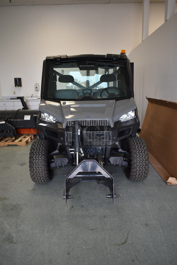 Polaris Brutus Diesel HD PTO Utility Vehicle w/ Brush Attachment and Auger Attachment. Odometer Reads 6,151 Miles.  - Image 11 of 12
