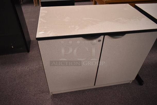7 Various Items Including Desks and 2 Door Cabinet. 7 Times Your Bid! (back room) - Image 2 of 11