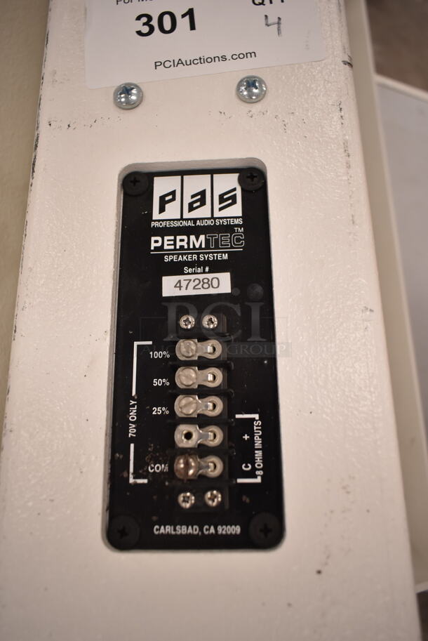 4 PAS PermTec Speakers. 4 Times Your Bid! (front room) - Image 4 of 4