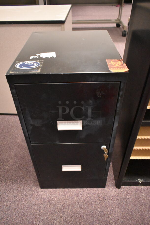 2 Items; Black Metal 2 Drawer Filing Cabinet and Filer. 2 Times Your Bid! (back room) - Image 4 of 6