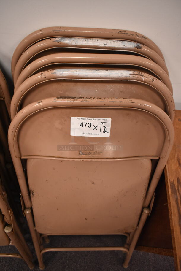 12 Metal Folding Chairs. 12 Times Your Bid! (front room) - Image 5 of 5