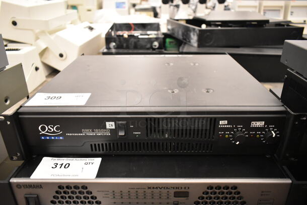 QSC RMX 1850HD 2-Channel Stereo Power Amplifier. (front room) - Image 1 of 3