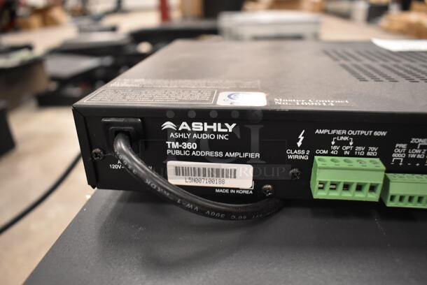 Ashly TM-360 Public Address Amplifier. (front room) - Image 3 of 4