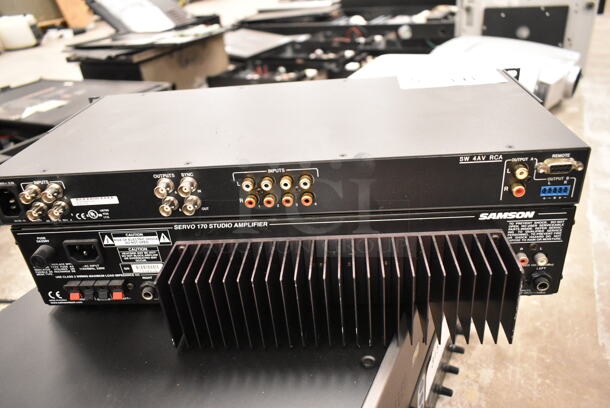 2 Units; Samson SErvo-170 Studio Amplifier and Extron SW AV Series Video Audio Switcher. 2 Times Your Bid! (front room) - Image 2 of 6