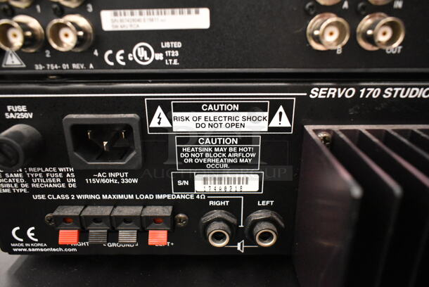 2 Units; Samson SErvo-170 Studio Amplifier and Extron SW AV Series Video Audio Switcher. 2 Times Your Bid! (front room) - Image 4 of 6