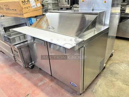 Late Model Atosa MSF8306GR 48 inch Sandwich/Salad Mega Top Refrigerator Two-section 115 Volt Working